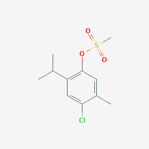 molecular formula C11H15ClO3S B310938 4-Chloro-2-isopropyl-5-methylphenyl methanesulfonate 