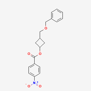molecular formula C19H19NO5 B3109383 trans-3-(Benzyloxymethyl)cyclobutyl4-nitrobenzoate CAS No. 172324-70-8