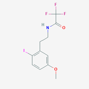 molecular formula C11H11F3INO2 B3109409 2,2,2-Trifluoro-N-[2-(2-iodo-5-methoxyphenyl)ethyl]acetamide CAS No. 172617-55-9