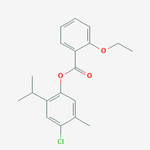 molecular formula C19H21ClO3 B310941 4-Chloro-2-isopropyl-5-methylphenyl 2-ethoxybenzoate 