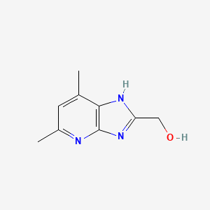 molecular formula C9H11N3O B3109414 (5,7-dimethyl-3H-imidazo[4,5-b]pyridin-2-yl)methanol CAS No. 172648-58-7