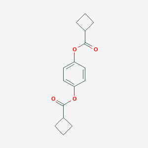 molecular formula C16H18O4 B310943 4-[(Cyclobutylcarbonyl)oxy]phenyl cyclobutanecarboxylate 