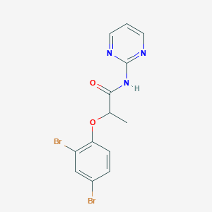 molecular formula C13H11Br2N3O2 B310944 2-(2,4-dibromophenoxy)-N-(2-pyrimidinyl)propanamide 