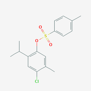 molecular formula C17H19ClO3S B310945 4-Chloro-2-isopropyl-5-methylphenyl 4-methylbenzenesulfonate 