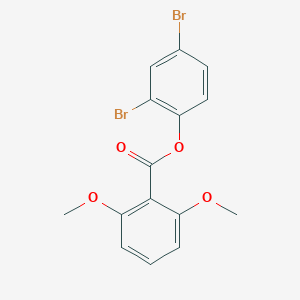 molecular formula C15H12Br2O4 B310950 2,4-Dibromophenyl 2,6-dimethoxybenzoate 