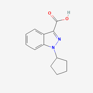 molecular formula C13H14N2O2 B3109540 1-环戊基吲唑-3-羧酸 CAS No. 173600-15-2