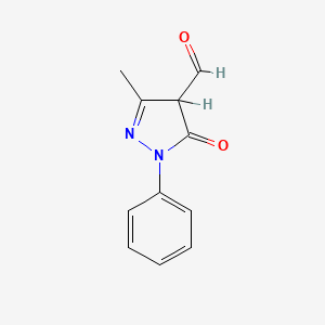 molecular formula C11H10N2O2 B3109549 3-甲基-5-氧代-1-苯基-4,5-二氢-1H-吡唑-4-甲醛 CAS No. 17364-41-9