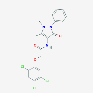 molecular formula C19H16Cl3N3O3 B310958 N-(1,5-dimethyl-3-oxo-2-phenyl-2,3-dihydro-1H-pyrazol-4-yl)-2-(2,4,5-trichlorophenoxy)acetamide 