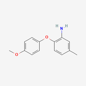 molecular formula C14H15NO2 B3109612 2-(4-甲氧基苯氧基)-5-甲基苯胺 CAS No. 17419-03-3