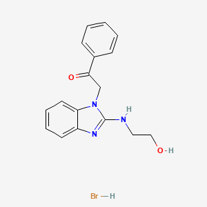 2-{2-[(2-hydroxyethyl)amino]-1H-benzimidazol-1-yl}-1-phenylethanone hydrobromide