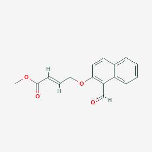 molecular formula C16H14O4 B3109665 Methyl 4-[(1-formyl-2-naphthyl)oxy]-2-butenoate CAS No. 174633-84-2