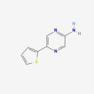 molecular formula C8H7N3S B3109689 2-吡嗪胺，5-(2-噻吩基)- CAS No. 174680-62-7