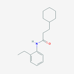 molecular formula C17H25NO B310969 3-cyclohexyl-N-(2-ethylphenyl)propanamide 