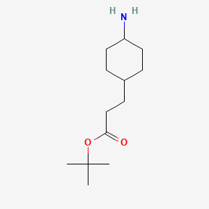 molecular formula C13H25NO2 B3109690 t-Butyl 3-(4-aminocyclohexyl)propionate CAS No. 174775-33-8