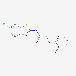 molecular formula C16H13ClN2O2S B310970 N-(6-chloro-1,3-benzothiazol-2-yl)-2-(2-methylphenoxy)acetamide 