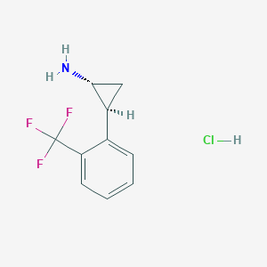 molecular formula C10H11ClF3N B3109727 (1R,2S)-2-(2-(Trifluoromethyl)phenyl)cyclopropan-1-amine hydrochloride CAS No. 175168-77-1