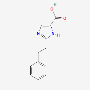 molecular formula C12H12N2O2 B3109738 2-(2-Phenylethyl)-1H-imidazole-4-carboxylic acid CAS No. 175210-33-0