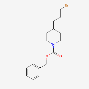 molecular formula C16H22BrNO2 B3109746 4-(3-溴丙基)哌啶-1-甲酸苄酯 CAS No. 175401-91-9
