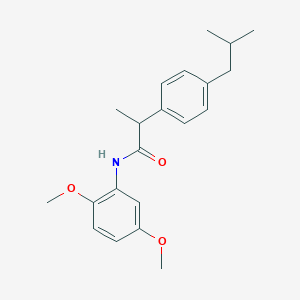 molecular formula C21H27NO3 B310975 N-(2,5-dimethoxyphenyl)-2-(4-isobutylphenyl)propanamide 