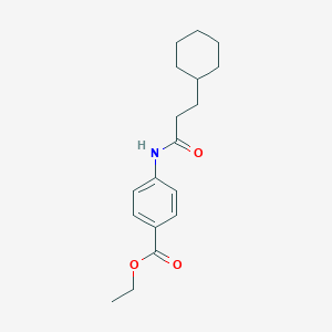 molecular formula C18H25NO3 B310977 Ethyl 4-[(3-cyclohexylpropanoyl)amino]benzoate 