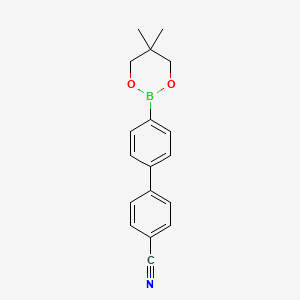 molecular formula C18H18BNO2 B3109771 4'-(5,5-二甲基-1,3,2-二氧杂硼环丁烷-2-基)-[1,1'-联苯]-4-甲腈 CAS No. 175691-85-7