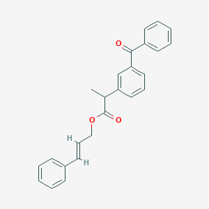 molecular formula C25H22O3 B310980 Cinnamyl 2-(3-benzoylphenyl)propanoate 