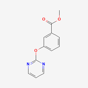 molecular formula C12H10N2O3 B3109811 Methyl 3-(pyrimidin-2-yloxy)benzoate CAS No. 176032-29-4