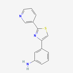 [3-(2-Pyridin-3-yl-1,3-thiazol-4-yl)phenyl]amine