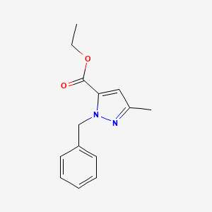 molecular formula C14H16N2O2 B3109817 Ethyl 1-benzyl-3-methyl-1H-pyrazole-5-carboxylate CAS No. 17607-79-3