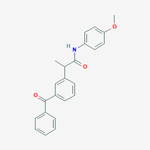 molecular formula C23H21NO3 B310982 2-(3-benzoylphenyl)-N-(4-methoxyphenyl)propanamide 