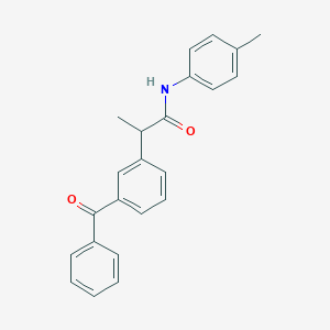 molecular formula C23H21NO2 B310983 2-(3-benzoylphenyl)-N-(4-methylphenyl)propanamide 
