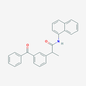 molecular formula C26H21NO2 B310984 2-(3-benzoylphenyl)-N-(1-naphthyl)propanamide 