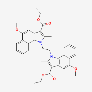 Ethyl 1-(2-(3-(ethoxycarbonyl)-5-methoxy-2-methyl-1H-benzo[g]indol-1-yl)ethyl)-5-methoxy-2-methyl-1H-benzo[g]indole-3-carboxylate