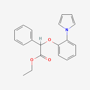 molecular formula C20H19NO3 B3109890 ethyl 2-phenyl-2-[2-(1H-pyrrol-1-yl)phenoxy]acetate CAS No. 177578-74-4