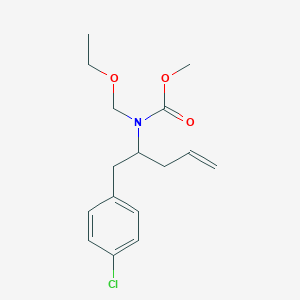 molecular formula C16H22ClNO3 B3109898 甲基(1-(4-氯苯基)戊-4-烯-2-基)(乙氧甲基)氨基甲酸酯 CAS No. 177707-16-3