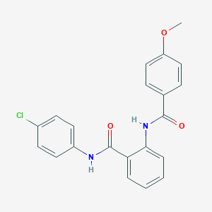 molecular formula C21H17ClN2O3 B310990 N-(4-chlorophenyl)-2-[(4-methoxybenzoyl)amino]benzamide 