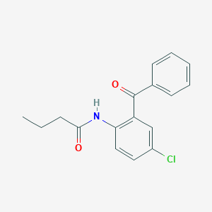 molecular formula C17H16ClNO2 B310992 N-(2-benzoyl-4-chlorophenyl)butanamide 