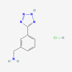 molecular formula C8H10ClN5 B3109920 [3-(2H-tetrazol-5-yl)benzyl]amine hydrochloride CAS No. 177736-22-0