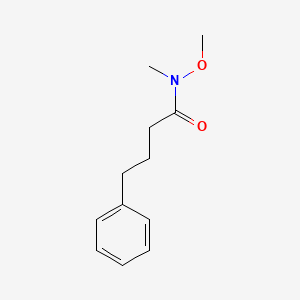 molecular formula C12H17NO2 B3109933 N-methoxy-N-methyl-4-phenylbutanamide CAS No. 177756-65-9