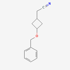 molecular formula C13H15NO B3109940 [Cis-3-(benzyloxy)cyclobutyl]acetonitrile CAS No. 1777789-92-0