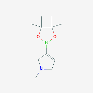 molecular formula C11H20BNO2 B3109989 1-甲基-3-(4,4,5,5-四甲基-1,3,2-二氧杂硼环-2-基)-2,5-二氢-1H-吡咯 CAS No. 1779540-37-2