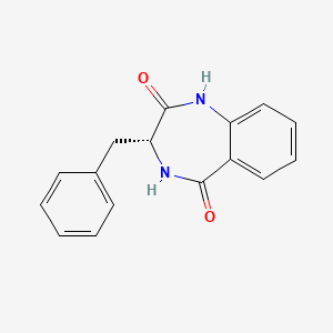 molecular formula C16H14N2O2 B3110008 (3R)-3-benzyl-3,4-dihydro-1H-1,4-benzodiazepine-2,5-dione CAS No. 178035-55-7