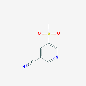 molecular formula C7H6N2O2S B3110035 5-(methylsulfonyl)-3-Pyridinecarbonitrile CAS No. 1780797-86-5