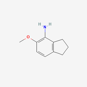 molecular formula C10H13NO B3110056 5-methoxy-2,3-dihydro-1H-inden-4-amine CAS No. 1781690-28-5
