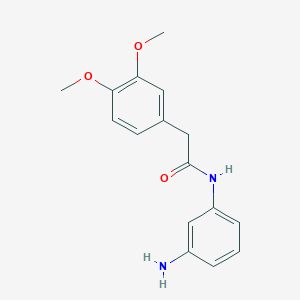 molecular formula C16H18N2O3 B311017 N-(3-aminophenyl)-2-(3,4-dimethoxyphenyl)acetamide 