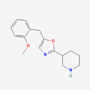 molecular formula C16H20N2O2 B3110177 5-(2-Methoxybenzyl)-2-(piperidin-3-yl)oxazole CAS No. 1785761-54-7