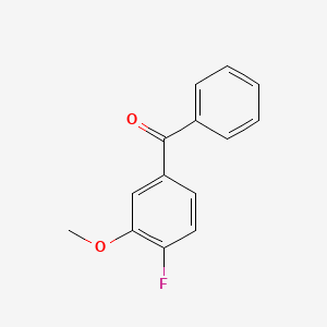 molecular formula C14H11FO2 B3110190 (4-Fluoro-3-methoxyphenyl)(phenyl)methanone CAS No. 178609-71-7