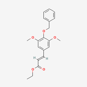 molecular formula C20H22O5 B3110196 Ethyl (E)-3-[4-(Benzyloxy)-3,5-dimethoxyphenyl]acrylate CAS No. 178611-06-8