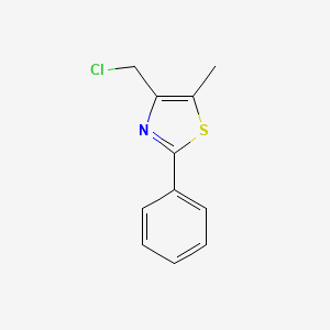 molecular formula C11H10ClNS B3110199 Thiazole, 4-(chloromethyl)-5-methyl-2-phenyl- CAS No. 178611-25-1