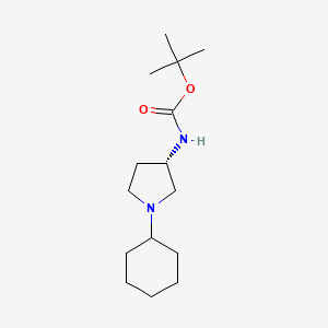 molecular formula C15H28N2O2 B3110206 (S)-tert-Butyl 1-cyclohexylpyrrolidin-3-ylcarbamate CAS No. 178688-10-3